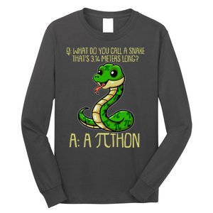 Funny Pi Day 314 PiThon Python Snake Joke Long Sleeve Shirt