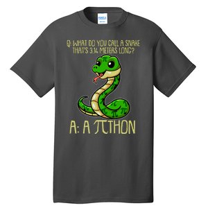 Funny Pi Day 314 PiThon Python Snake Joke Tall T-Shirt