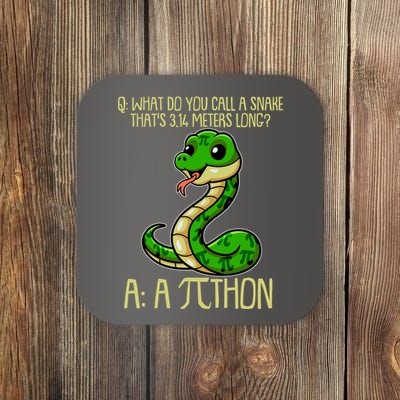 Funny Pi Day 314 PiThon Python Snake Joke Coaster