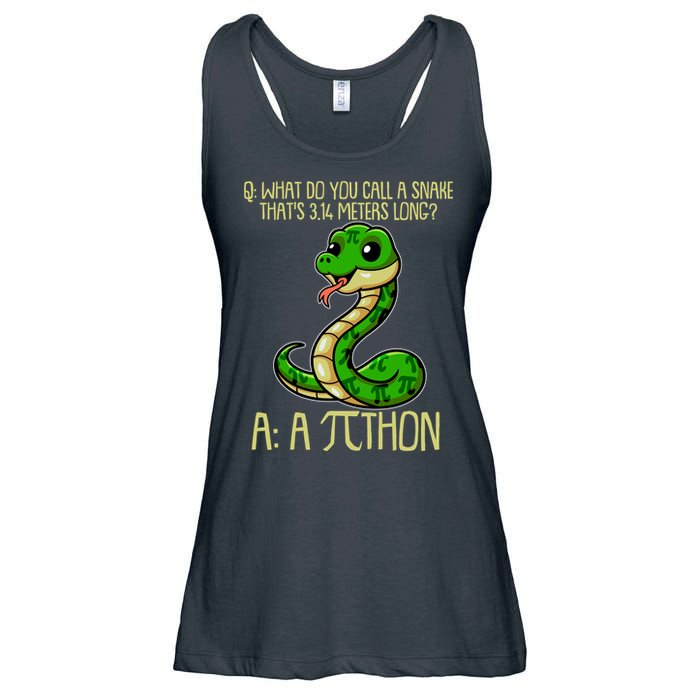 Funny Pi Day 314 PiThon Python Snake Joke Ladies Essential Flowy Tank