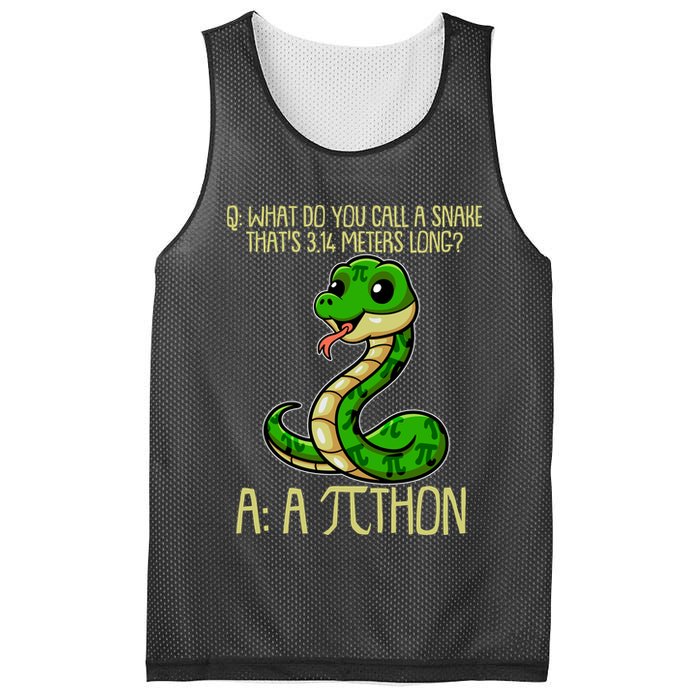Funny Pi Day 314 PiThon Python Snake Joke Mesh Reversible Basketball Jersey Tank
