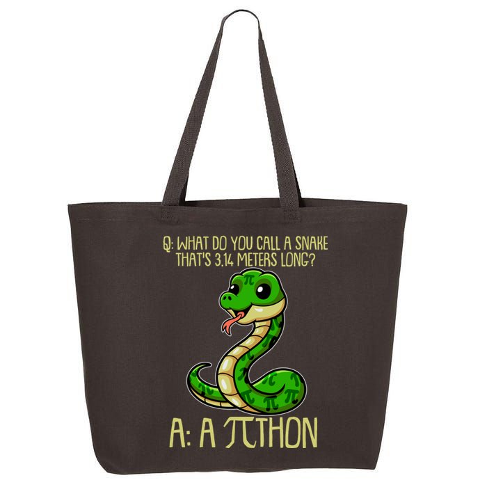 Funny Pi Day 314 PiThon Python Snake Joke 25L Jumbo Tote