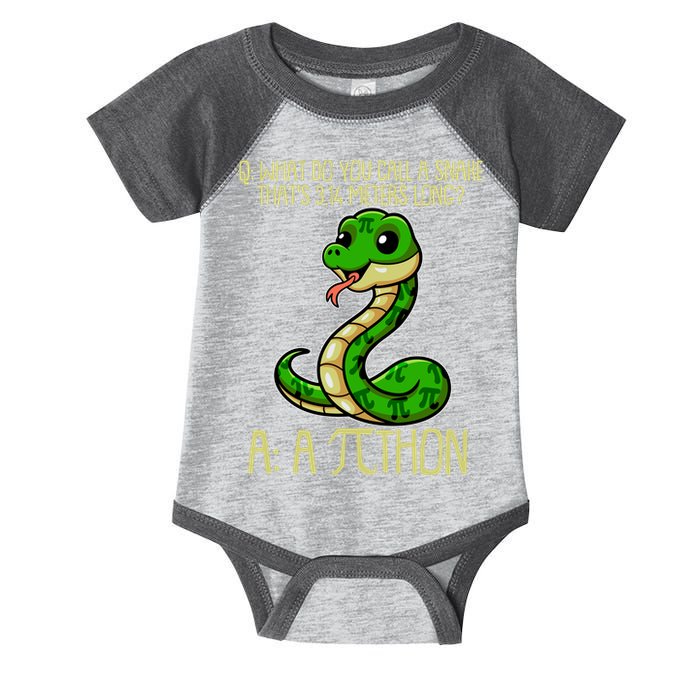 Funny Pi Day 314 PiThon Python Snake Joke Infant Baby Jersey Bodysuit