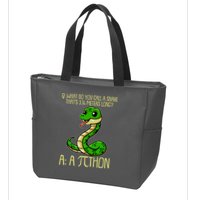 Funny Pi Day 314 PiThon Python Snake Joke Zip Tote Bag