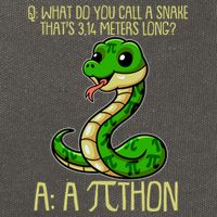 Funny Pi Day 314 PiThon Python Snake Joke Cotton Canvas Backpack