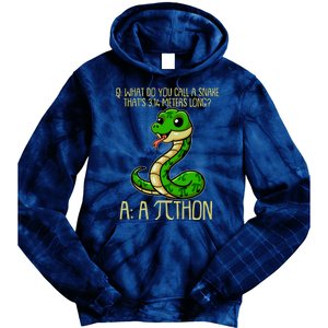 Funny Pi Day 314 PiThon Python Snake Joke Tie Dye Hoodie