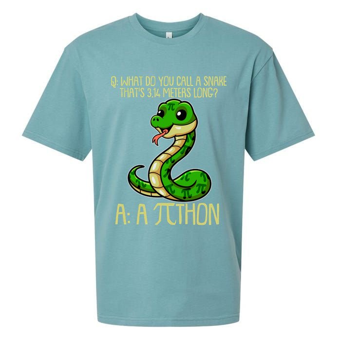 Funny Pi Day 314 PiThon Python Snake Joke Sueded Cloud Jersey T-Shirt