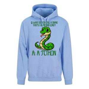 Funny Pi Day 314 PiThon Python Snake Joke Unisex Surf Hoodie