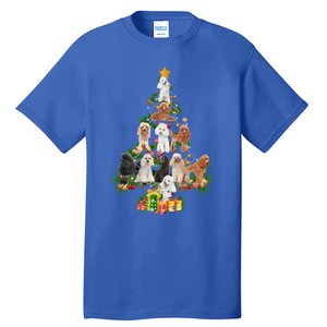 Funny Poodles Dog Merry Christmas Tree Poodles Lover Xmas Gift Tall T-Shirt