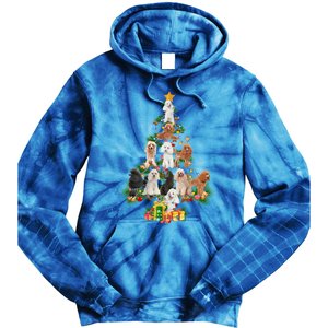 Funny Poodles Dog Merry Christmas Tree Poodles Lover Xmas Gift Tie Dye Hoodie