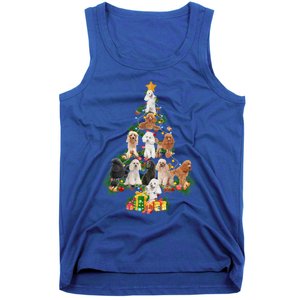 Funny Poodles Dog Merry Christmas Tree Poodles Lover Xmas Gift Tank Top