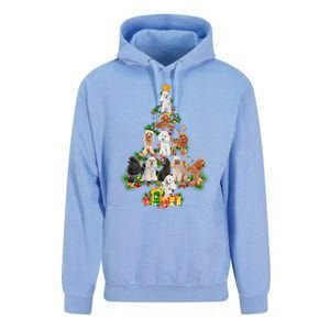 Funny Poodles Dog Merry Christmas Tree Poodles Lover Xmas Gift Unisex Surf Hoodie