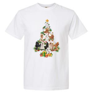 Funny Poodles Dog Merry Christmas Tree Poodles Lover Xmas Gift Garment-Dyed Heavyweight T-Shirt