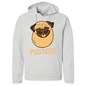 Funny Pug Dog Potato Cute Pugtato Dog Lovers Best Gift Performance Fleece Hoodie