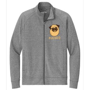 Funny Pug Dog Potato Cute Pugtato Dog Lovers Best Gift Stretch Full-Zip Cadet Jacket