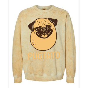 Funny Pug Dog Potato Cute Pugtato Dog Lovers Best Gift Colorblast Crewneck Sweatshirt