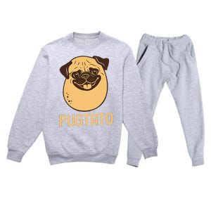 Funny Pug Dog Potato Cute Pugtato Dog Lovers Best Gift Premium Crewneck Sweatsuit Set