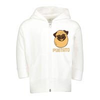 Funny Pug Dog Potato Cute Pugtato Dog Lovers Best Gift Toddler Zip Fleece Hoodie