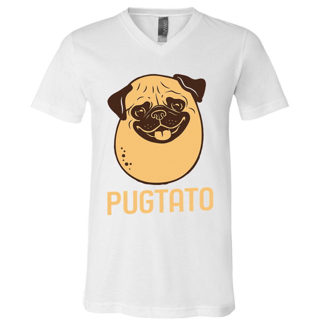 Funny Pug Dog Potato Cute Pugtato Dog Lovers Best Gift V-Neck T-Shirt