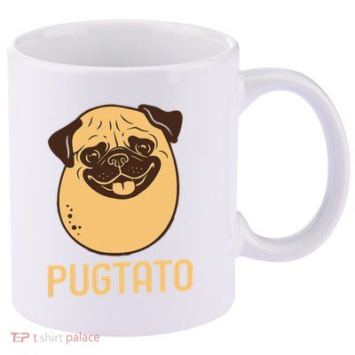 Funny Pug Dog Potato Cute Pugtato Dog Lovers Best Gift 11oz C Handle Ceramic Mug