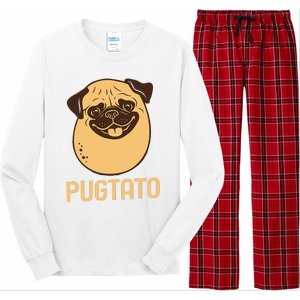 Funny Pug Dog Potato Cute Pugtato Dog Lovers Best Gift Long Sleeve Pajama Set