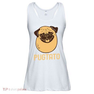 Funny Pug Dog Potato Cute Pugtato Dog Lovers Best Gift Ladies Essential Flowy Tank