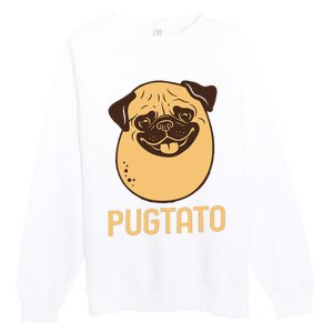 Funny Pug Dog Potato Cute Pugtato Dog Lovers Best Gift Premium Crewneck Sweatshirt