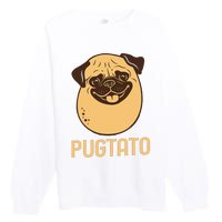 Funny Pug Dog Potato Cute Pugtato Dog Lovers Best Gift Premium Crewneck Sweatshirt