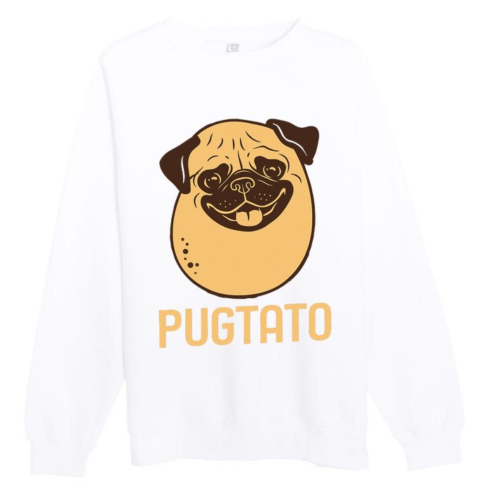 Funny Pug Dog Potato Cute Pugtato Dog Lovers Best Gift Premium Crewneck Sweatshirt