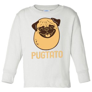 Funny Pug Dog Potato Cute Pugtato Dog Lovers Best Gift Toddler Long Sleeve Shirt