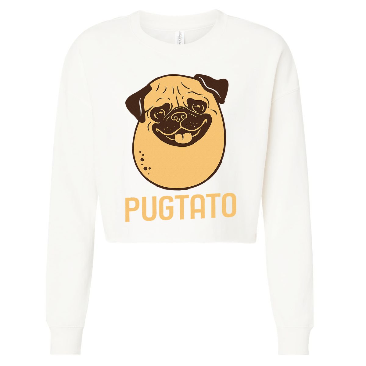 Funny Pug Dog Potato Cute Pugtato Dog Lovers Best Gift Cropped Pullover Crew