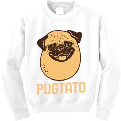 Funny Pug Dog Potato Cute Pugtato Dog Lovers Best Gift Kids Sweatshirt