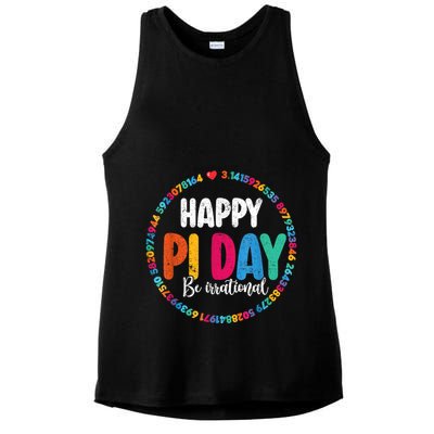 Funny Pi Day Be Irrational Spiral Pi Math For Pi Day 3.14 Ladies PosiCharge Tri-Blend Wicking Tank