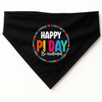 Funny Pi Day Be Irrational Spiral Pi Math For Pi Day 3.14 USA-Made Doggie Bandana