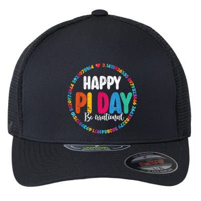 Funny Pi Day Be Irrational Spiral Pi Math For Pi Day 3.14 Flexfit Unipanel Trucker Cap