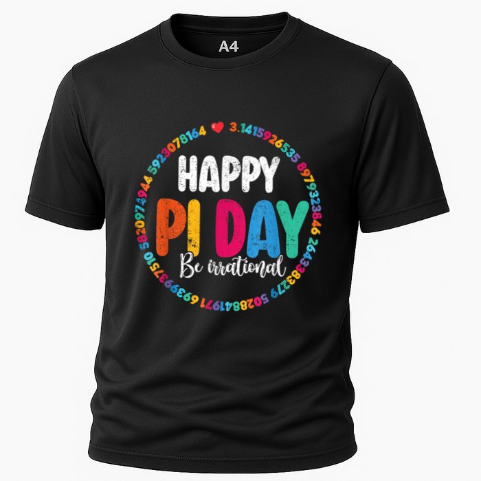 Funny Pi Day Be Irrational Spiral Pi Math For Pi Day 3.14 Performance Shirt