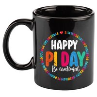 Funny Pi Day Be Irrational Spiral Pi Math For Pi Day 3.14 11oz C Handle Ceramic Mug