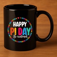 Funny Pi Day Be Irrational Spiral Pi Math For Pi Day 3.14 11oz C Handle Ceramic Mug