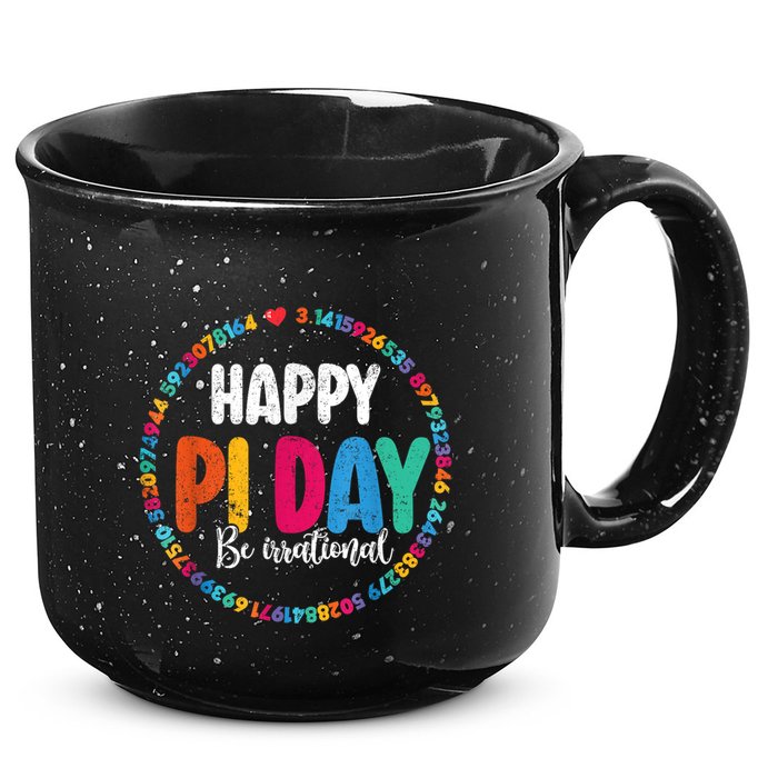 Funny Pi Day Be Irrational Spiral Pi Math For Pi Day 3.14 15oz Campfire Ceramic Mug