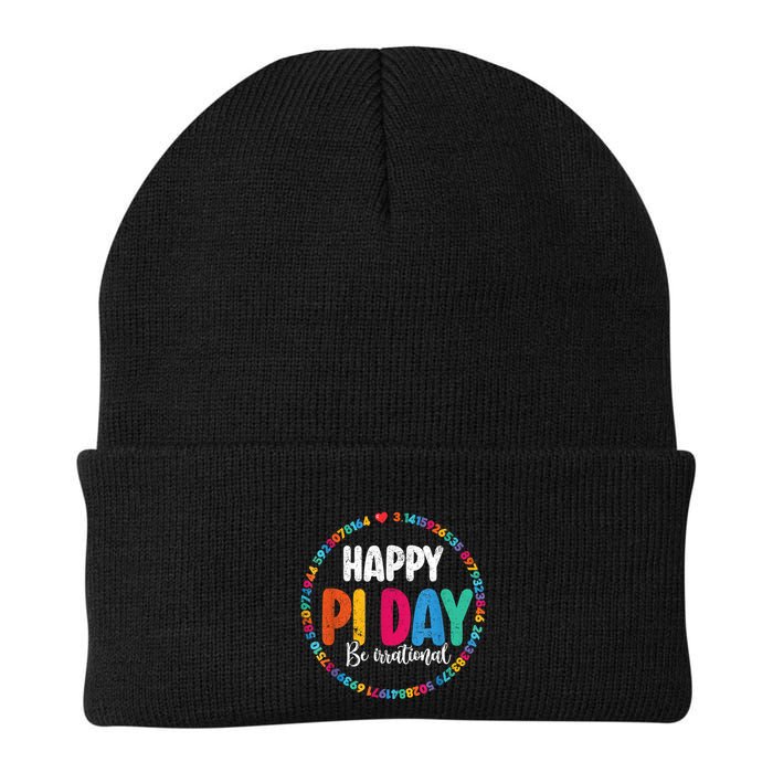 Funny Pi Day Be Irrational Spiral Pi Math For Pi Day 3.14 Beanie