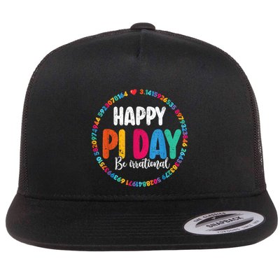 Funny Pi Day Be Irrational Spiral Pi Math For Pi Day 3.14 Flatbill Hat