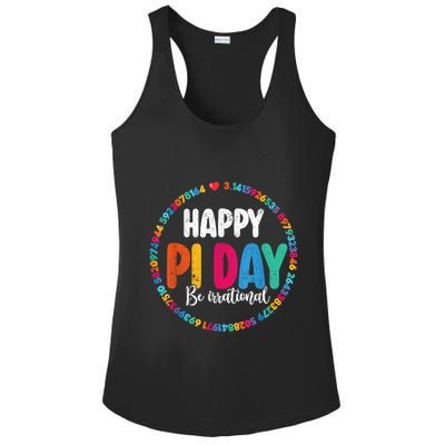 Funny Pi Day Be Irrational Spiral Pi Math For Pi Day 3.14 Ladies PosiCharge Competitor Racerback Tank