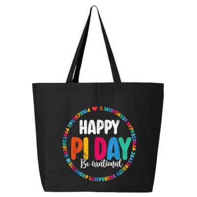 Funny Pi Day Be Irrational Spiral Pi Math For Pi Day 3.14 25L Jumbo Tote