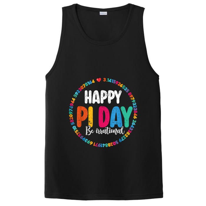 Funny Pi Day Be Irrational Spiral Pi Math For Pi Day 3.14 PosiCharge Competitor Tank