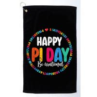 Funny Pi Day Be Irrational Spiral Pi Math For Pi Day 3.14 Golf Towel