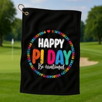 Funny Pi Day Be Irrational Spiral Pi Math For Pi Day 3.14 Golf Towel
