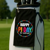 Funny Pi Day Be Irrational Spiral Pi Math For Pi Day 3.14 Golf Towel