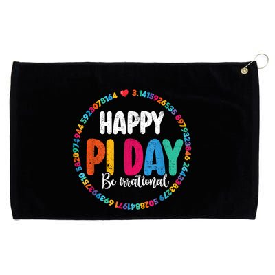Funny Pi Day Be Irrational Spiral Pi Math For Pi Day 3.14 Grommeted Golf Towel