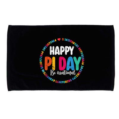 Funny Pi Day Be Irrational Spiral Pi Math For Pi Day 3.14 Microfiber Hand Towel