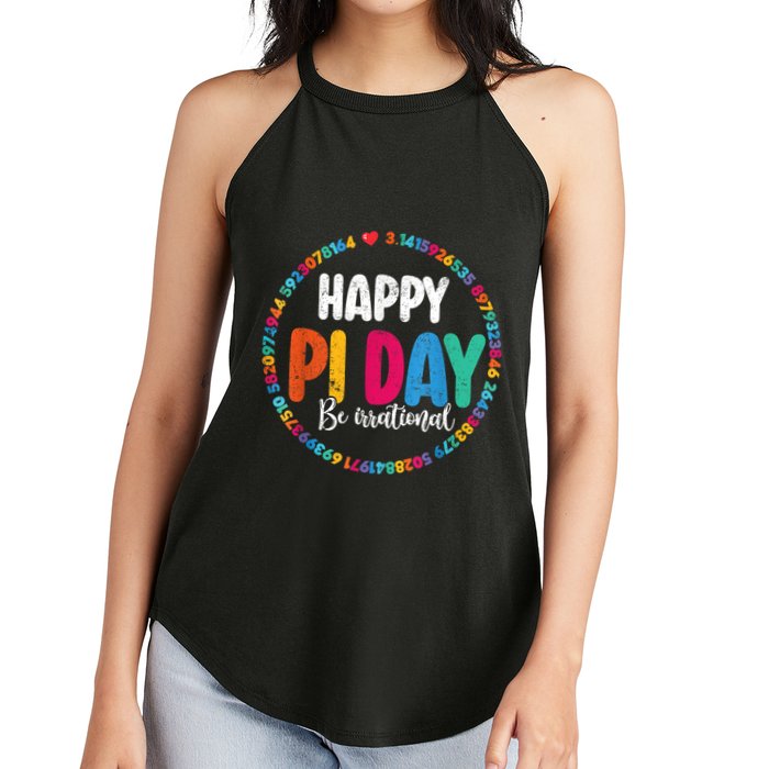 Funny Pi Day Be Irrational Spiral Pi Math For Pi Day 3.14 Women's Perfect Tri Rocker Tank